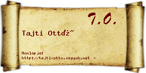 Tajti Ottó névjegykártya